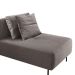 Sofá 2 Lugares e 1 Encosto Modular Da Vinci Poliéster Cinza