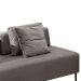 Sofá 2 Lugares e 2 Encostos Modular Da Vinci Poliéster Cinza