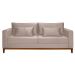 Sofá 3 Lugares Bahamas Suede Areia 200 cm