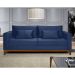 Sofá 3 Lugares Bahamas Suede Azul 200 cm