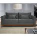 Sofá 3 Lugares Bahamas Suede Cinza 230 cm