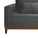 Sofá 3 Lugares Bahamas Suede Cinza 230 cm