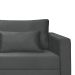 Sofá 3 Lugares Bahamas Suede Cinza 230 cm