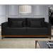 Sofá 3 Lugares Bahamas Suede Preto 200 cm