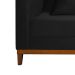 Sofá 3 Lugares Bahamas Suede Preto 200 cm