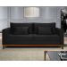 Sofá 3 Lugares Bahamas Suede Preto 230 cm
