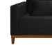Sofá 3 Lugares Bahamas Suede Preto 230 cm
