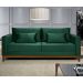 Sofá 3 Lugares Bahamas Suede Verde 200 cm