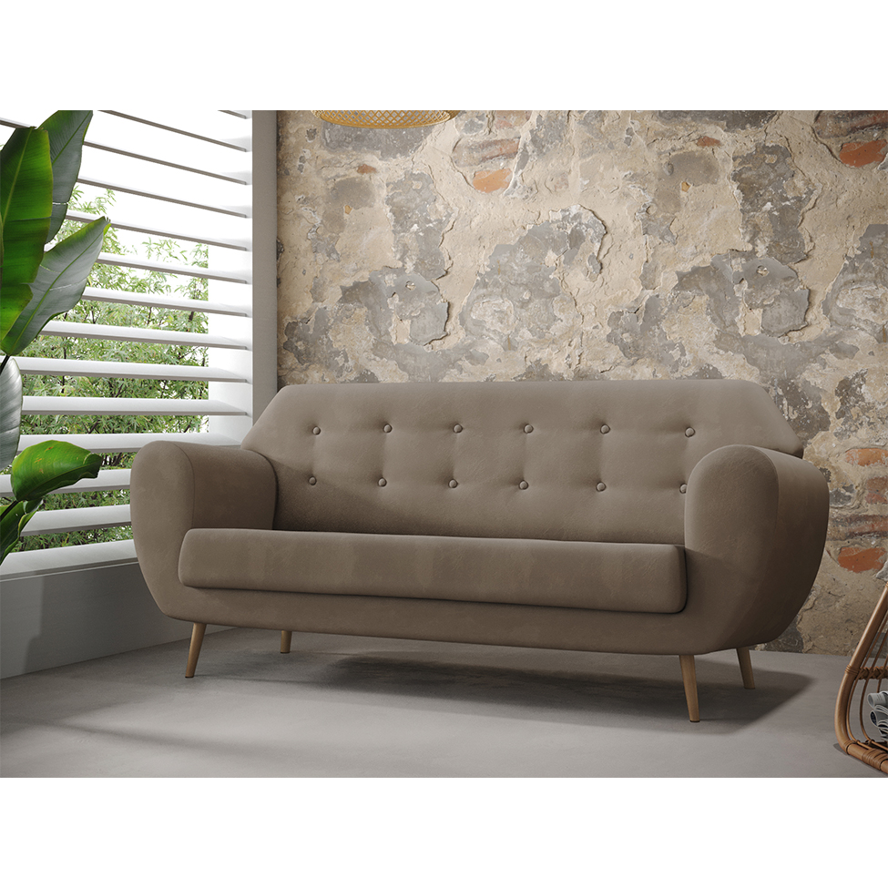 Sofá 3 Lugares Beegees Suede Bege