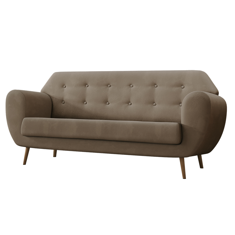 Sofá 3 Lugares Beegees Suede Bege