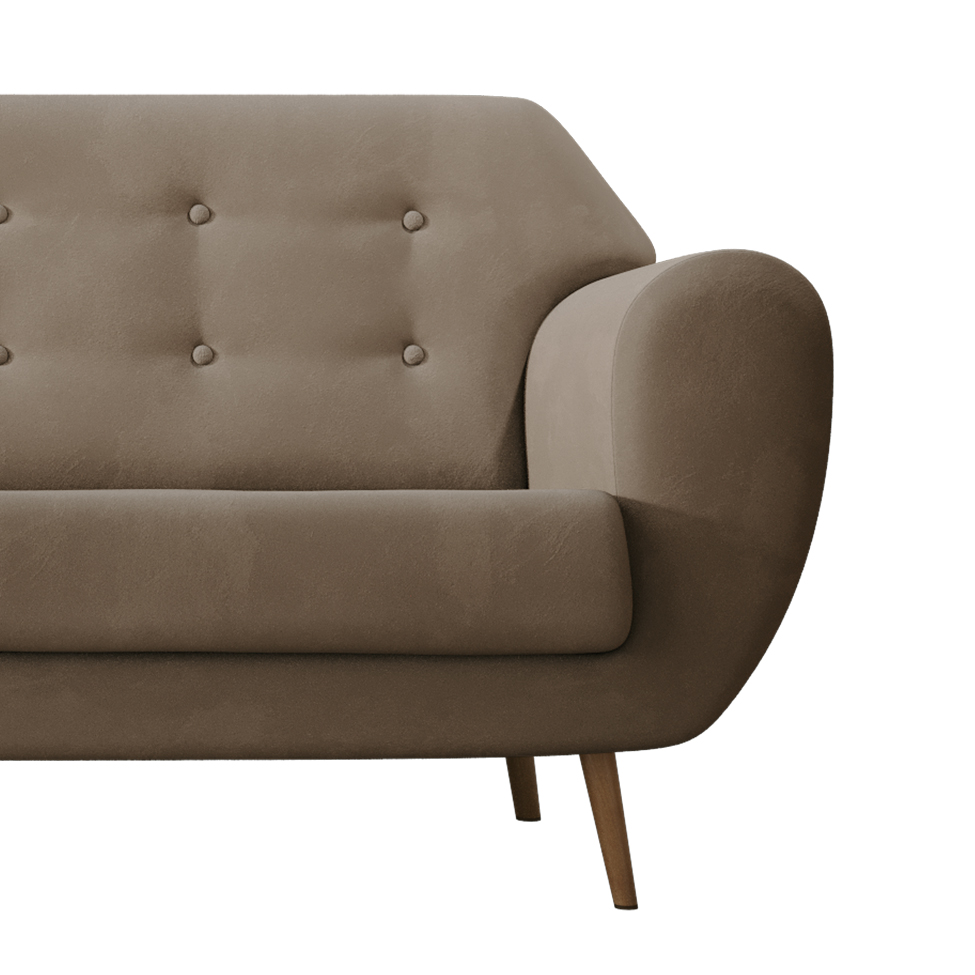 Sofá 3 Lugares Beegees Suede Bege