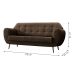 Sofá 3 Lugares Beegees Suede Marrom