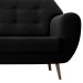 Sofá 3 Lugares Beegees Suede Preto