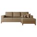 Sofá 3 Lugares Belgrado com Chaise Direito Linho Bege 230 cm