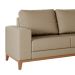 Sofá 3 Lugares Belgrado com Chaise Direito Linho Bege 230 cm