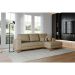 Sofá 3 Lugares Belgrado com Chaise Direito Linho Bege 230 cm