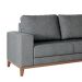 Sofá 3 Lugares Belgrado com Chaise Direito Linho Cinza 230 cm