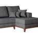 Sofá 3 Lugares Belgrado com Chaise Direito Linho Cinza 230 cm