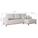 Sofá 3 Lugares Belgrado com Chaise Direito Linho Cru 230 cm