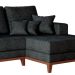 Sofá 3 Lugares Belgrado com Chaise Direito Linho Grafite 230 cm