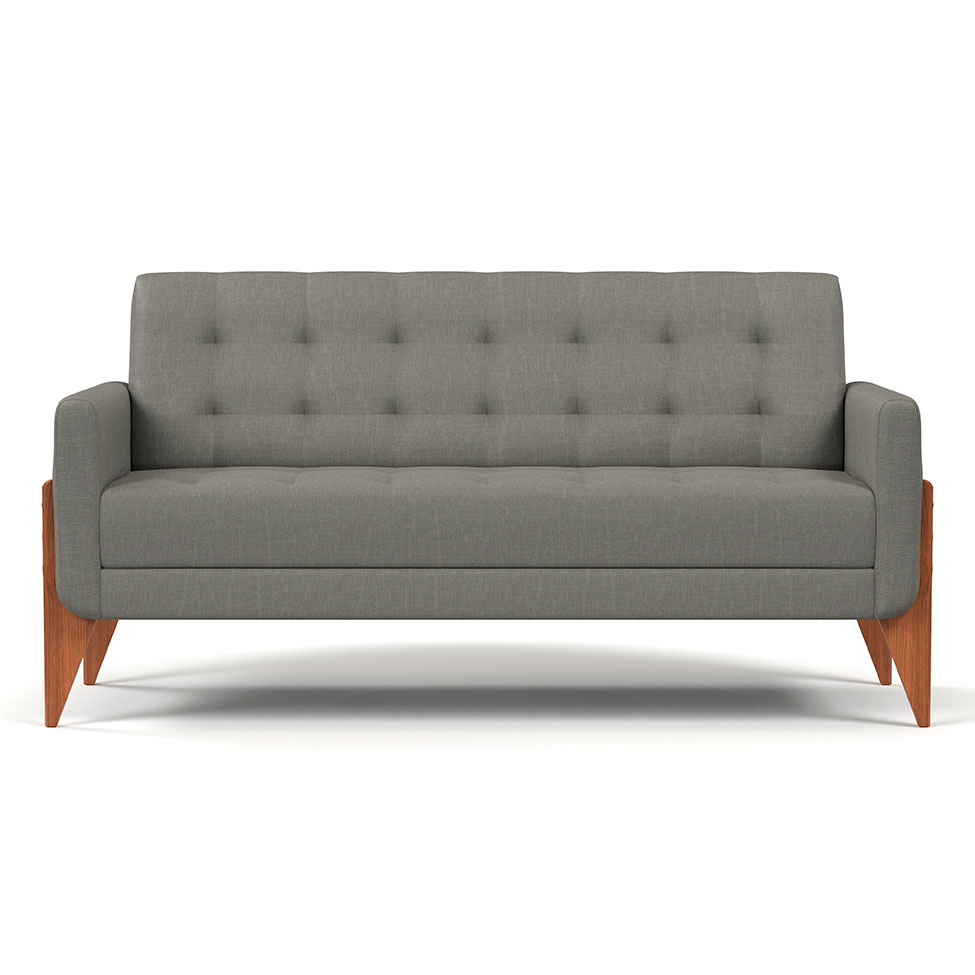 Sofá 3 Lugares Brooklin Linho Cimento 180 cm