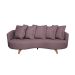 Sofá 3 Lugares Capri Veludo Rosa 220 cm