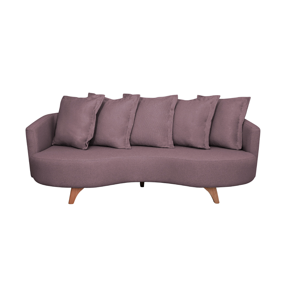 Sofá 3 Lugares Capri Veludo Rosa 220 cm