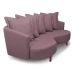 Sofá 3 Lugares Capri Veludo Rosa 220 cm
