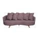 Sofá 3 Lugares Capri Veludo Rosa 240 cm