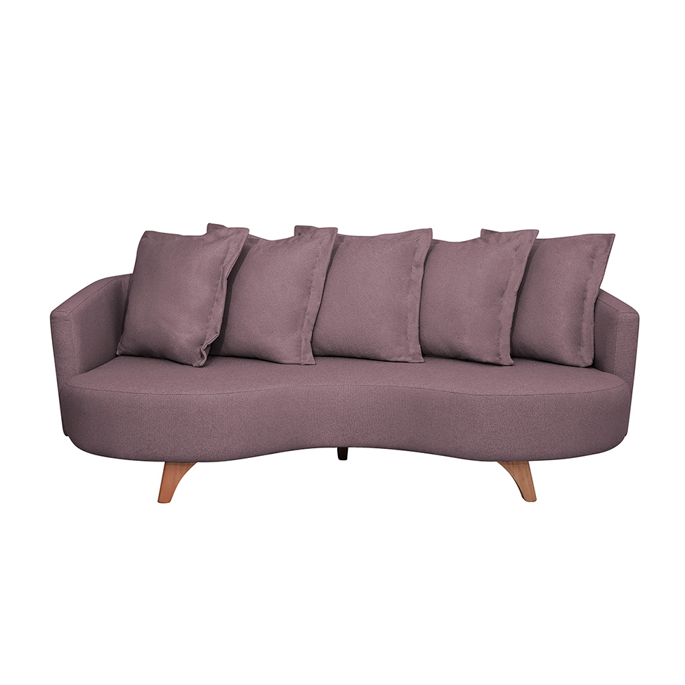 Sofá 3 Lugares Capri Veludo Rosa 240 cm