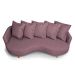 Sofá 3 Lugares Capri Veludo Rosa 240 cm