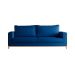 Sofá 3 Lugares Davos Base de Madeira Linho Cotton Azul Marinho