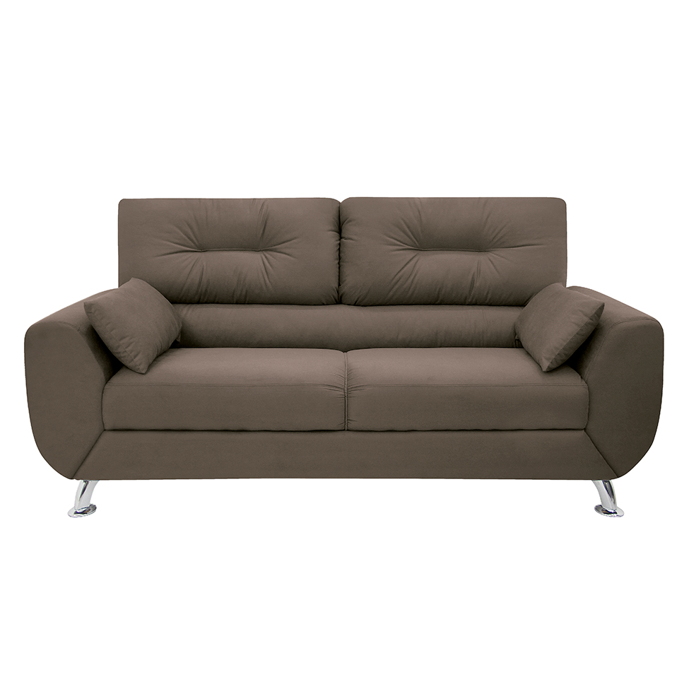 Sofá 3 Lugares Denver Suede Bege