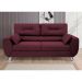 Sofá 3 Lugares Denver Suede Vinho