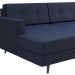 Sofá 3 Lugares Esquerdo Living com Chaise Esquerdo Pé Palito Linho Cotton Azul Marinho