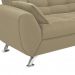 Sofá 3 Lugares Larissa Suede Bege 204 cm