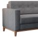Sofá 3 Lugares Living Base de Madeira Linho Cotton Cinza 210 cm