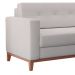 Sofá 3 Lugares Living Base de Madeira Linho Cotton Cru 210 cm