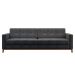 Sofá 3 Lugares Living Base de Madeira Linho Cotton Grafite 210cm