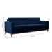 Sofá 3 Lugares Living Linho Cotton Azul Marinho 210 cm