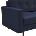 Sofá 3 Lugares Living Pé Palito Linho Cotton Azul Marinho 180 cm