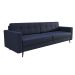 Sofá 3 Lugares Living Pé Palito Linho Cotton Azul Marinho 210 cm