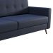 Sofá 3 Lugares Living Pé Palito Linho Cotton Azul Marinho 210 cm