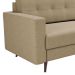 Sofá 3 Lugares Living Pé Palito Linho Cotton Bege 180 cm