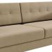Sofá 3 Lugares Living Pé Palito Linho Cotton Bege 180 cm