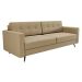 Sofá 3 Lugares Living Pé Palito Linho Cotton Bege 180 cm
