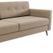 Sofá 3 Lugares Living Pé Palito Linho Cotton Bege 210 cm