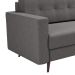 Sofá 3 Lugares Living Pé Palito Linho Cotton Cinza 180 cm
