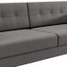 Sofá 3 Lugares Living Pé Palito Linho Cotton Cinza 180 cm
