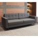 Sofá 3 Lugares Living Pé Palito Linho Cotton Cinza 180 cm